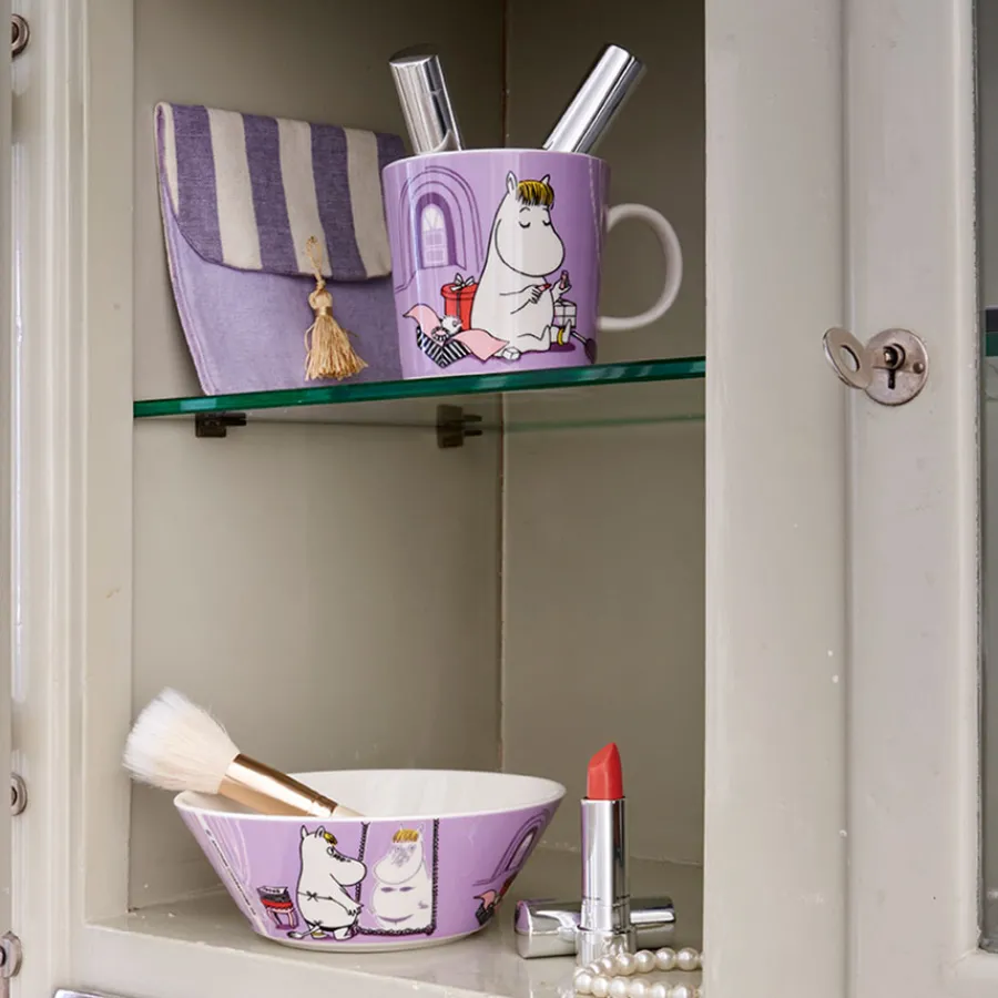 Skåler>MOOMIN ARABIA Arabia Mummi Bolle 15cm Snorkfrøken Lilla