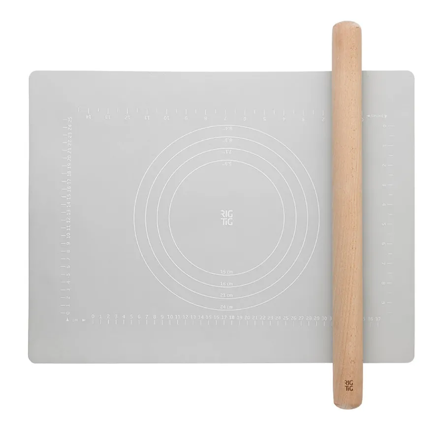 Bakeutstyr>STELTON Bake-It Kjevle & Silikonmatte