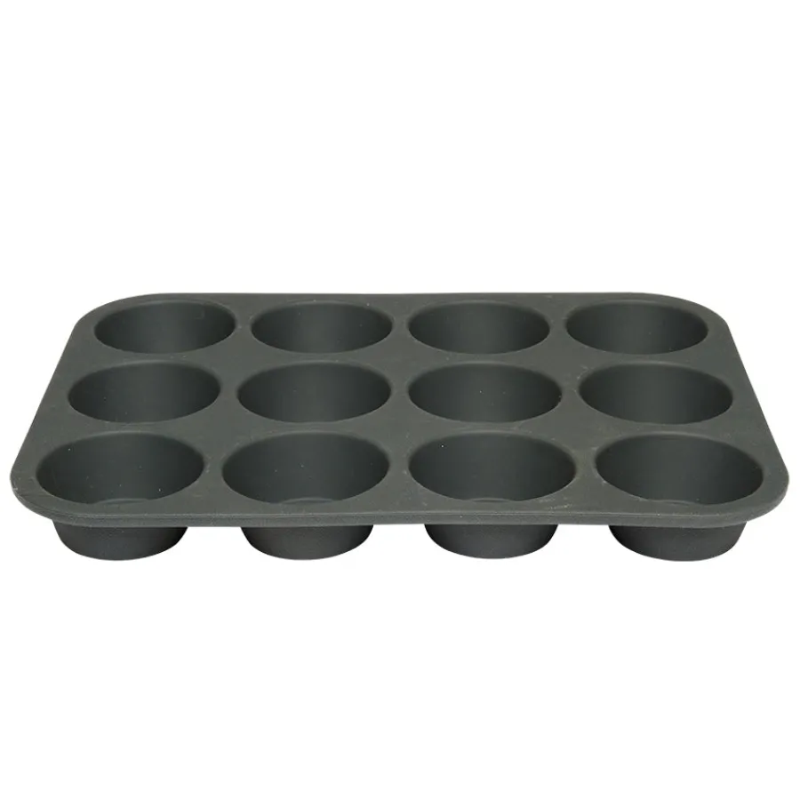 Bakeutstyr>CHRISTIANIA 1739 Bake Muffinsform 12 stk Silikon Brun
