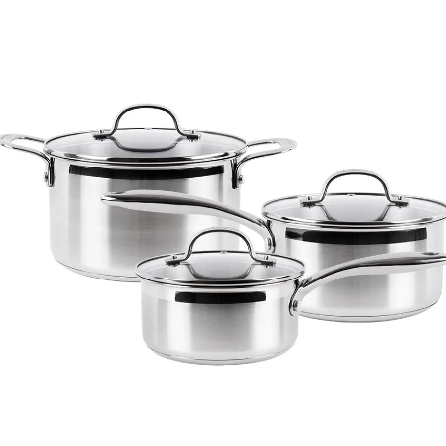 Stål>CLASSICPRO Premium Grytesett 3 Gryter U/Belegg