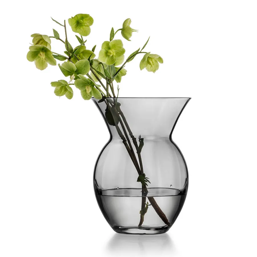 Dekor|Vaser>HADELAND GLASSVERK Daisy Vase Røkgrå 21cm -