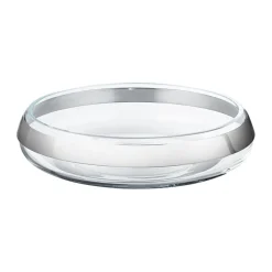 Dekor|Skåler>GEORG JENSEN DUO RUND SKÅL KRAVE RUSTRFRIT STÅL & GLAS MELLEM