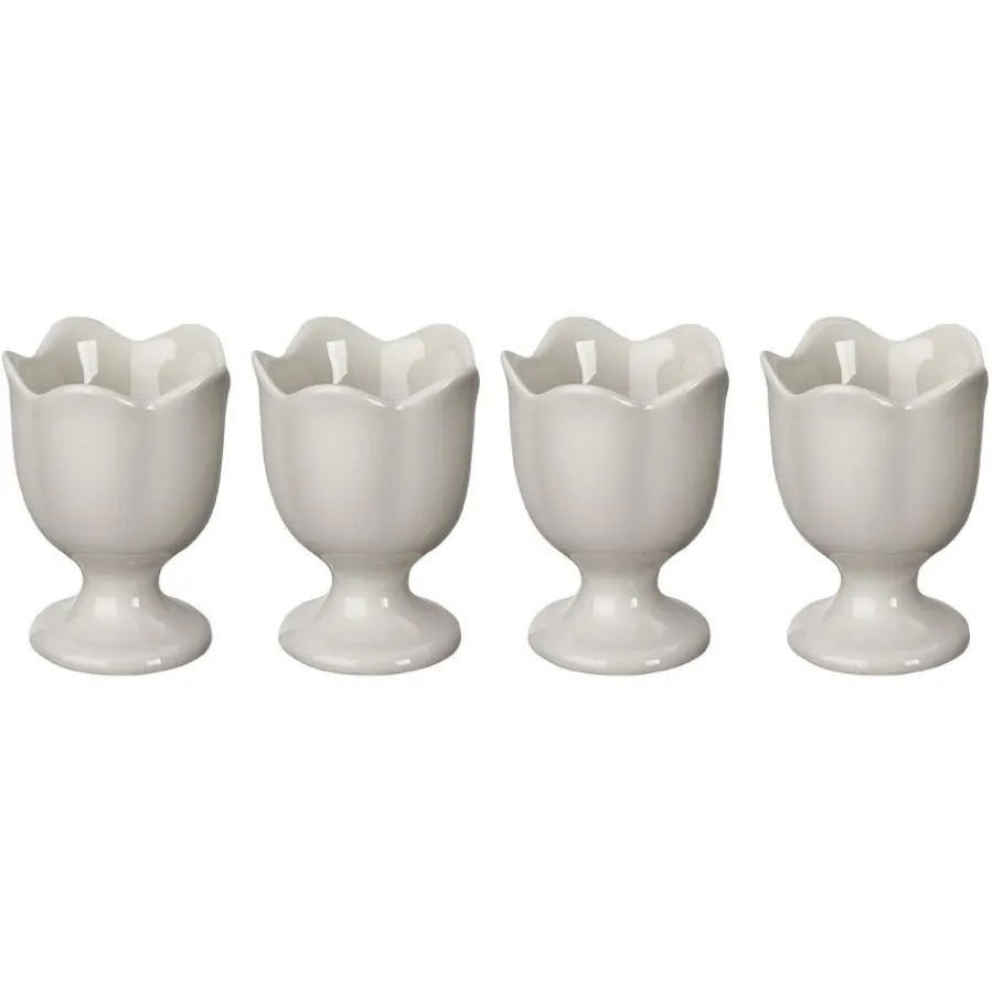 Eggeglass>SEASONS Easter Collection Eggeglass 7cm 4pk Hvit