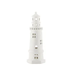 Dekor>PORSGRUNDS PORSELÆNSFABRIK Fyrtårn Lykt 25 cm – Porsgrund Porselen | Maritim stemning med LED
