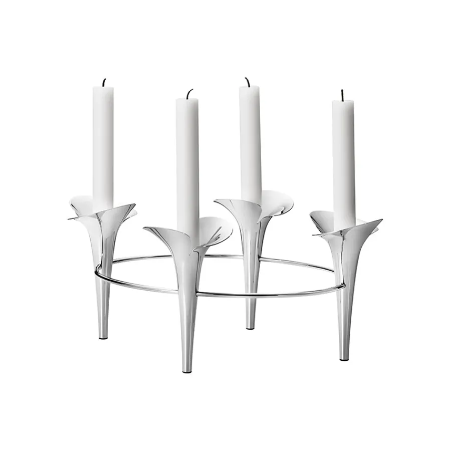 Dekor>GEORG JENSEN Bloom Botanica Lysestake Rustfritt Stål