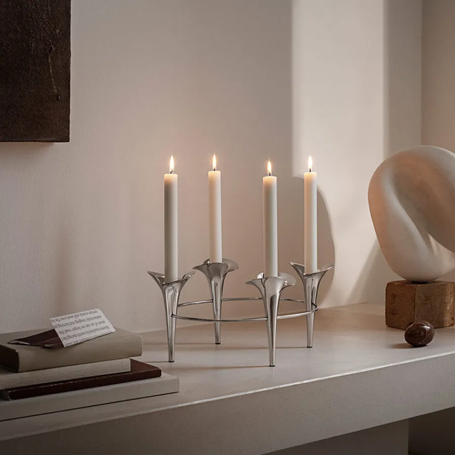 Dekor>GEORG JENSEN Bloom Botanica Lysestake Rustfritt Stål