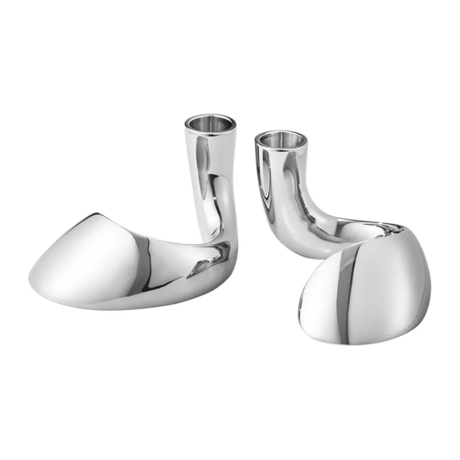 Dekor>GEORG JENSEN Bloom Lysestaker 2 stk