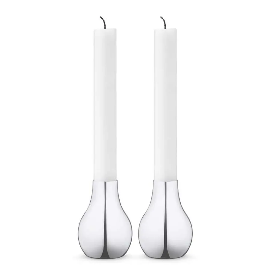Dekor>GEORG JENSEN Cafu Lysestake 55x76 Stål 2stk