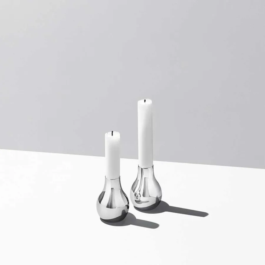 Dekor>GEORG JENSEN Cafu Lysestake 55x76 Stål 2stk
