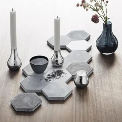 Dekor>GEORG JENSEN Cafu Lysestake 55x76 Stål 2stk