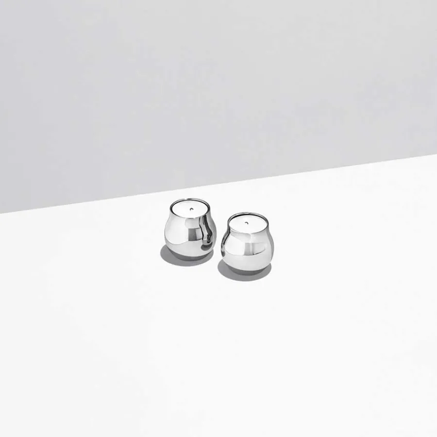 Dekor>GEORG JENSEN Cafu Telys Holder 2 stk Rustfritt Stål