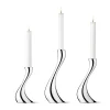 Dekor>GEORG JENSEN Cobra Lysestake 3pk Blankt Rustfritt stål