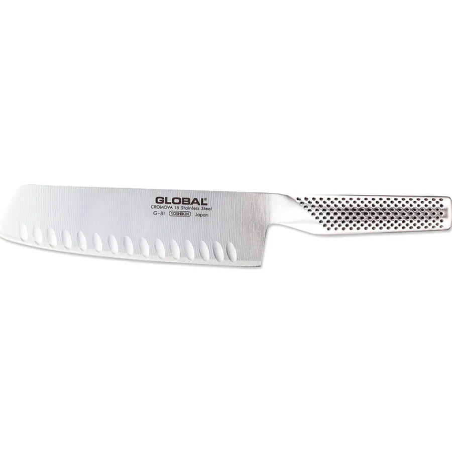 Kniver>GLOBAL Grønnsakskniv Hulslipt 18cm