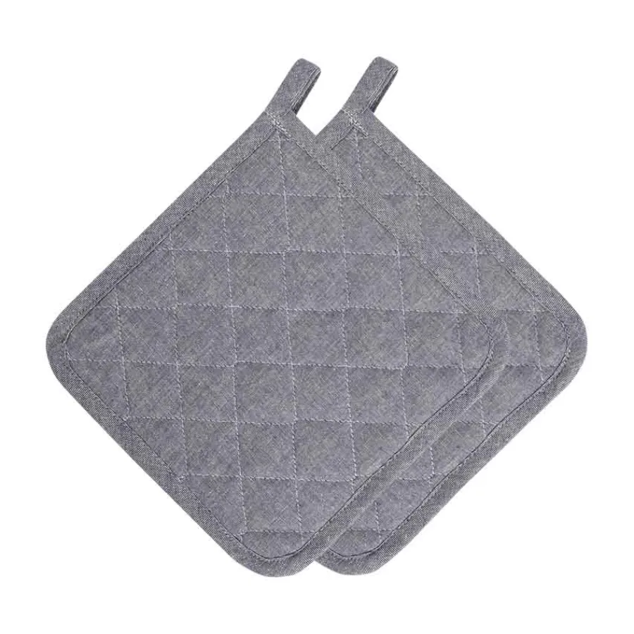 Tekstiler>CHRISTIANIA 1739 Gryteklut Blå 22x22cm Eco 2pk
