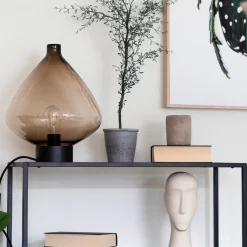 Bordlamper|Lamper Fra Hadeland Glassverk>HADELAND GLASSVERK Arkiv Bordlampe 4218 Kakao