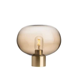 Bordlamper|Lamper Fra Hadeland Glassverk>HADELAND GLASSVERK Arkiv Bordlampe 4169 Kakao Liten