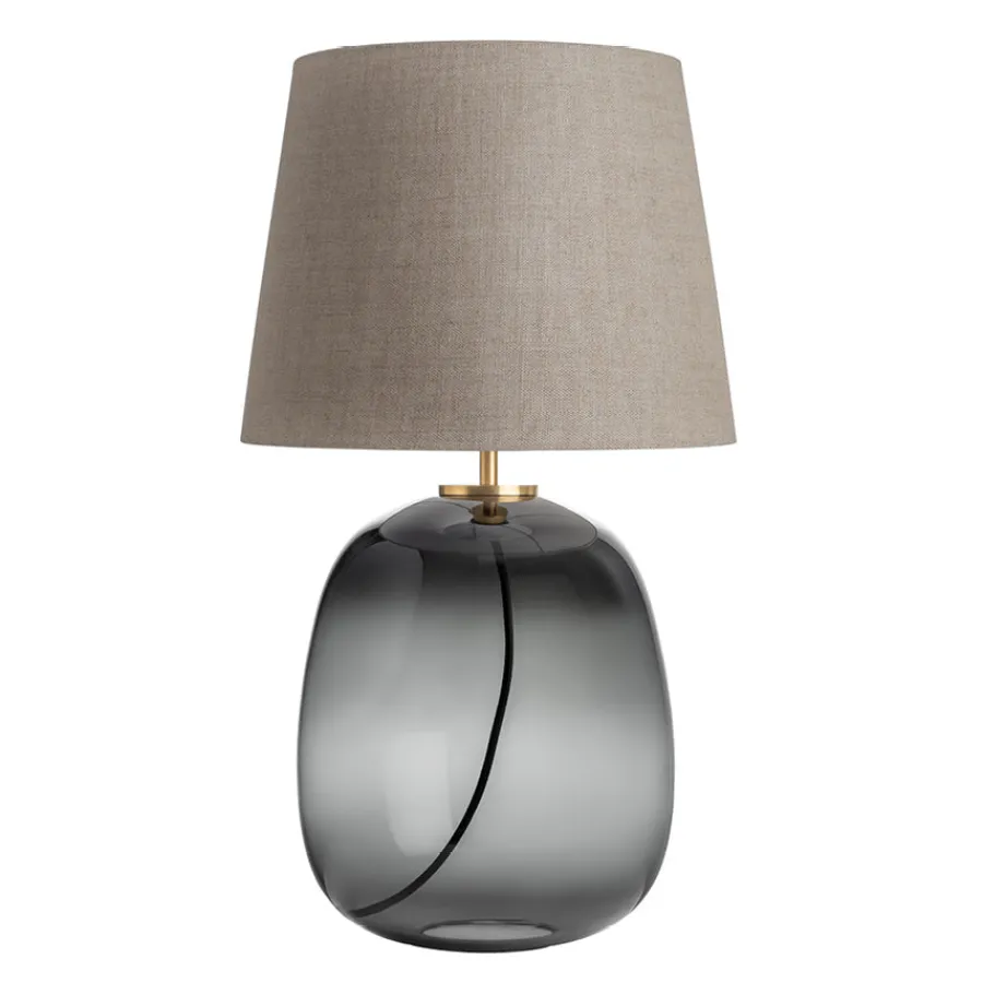 Bordlamper|Lamper Fra Hadeland Glassverk>HADELAND GLASSVERK Austra Bordlampe Røkgrå