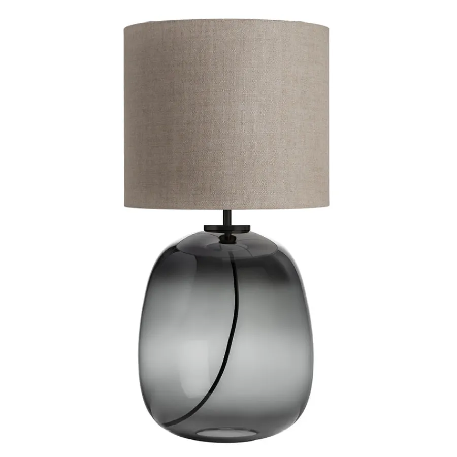 Bordlamper|Lamper Fra Hadeland Glassverk>HADELAND GLASSVERK Austra Bordlampe Røkgrå