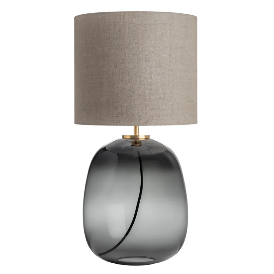 Bordlamper|Lamper Fra Hadeland Glassverk>HADELAND GLASSVERK Austra Bordlampe Røkgrå