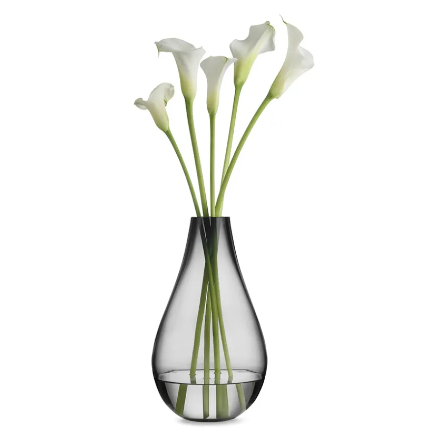 Dekor|Vaser>HADELAND GLASSVERK Dråpe Vase 290mm Røkgrå