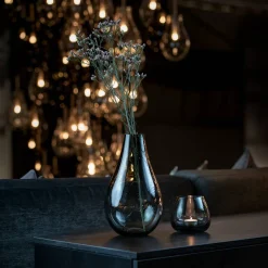 Dekor|Vaser>HADELAND GLASSVERK Dråpe Vase 290mm Røkgrå