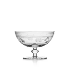 Skåler|Dessertskåler>HADELAND GLASSVERK Elizabeth Dessertskål m/Stett Blomsterslip 25cl Kla