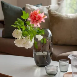 Dekor|Vaser>HADELAND GLASSVERK Ella Vase 29cm Røkgrå