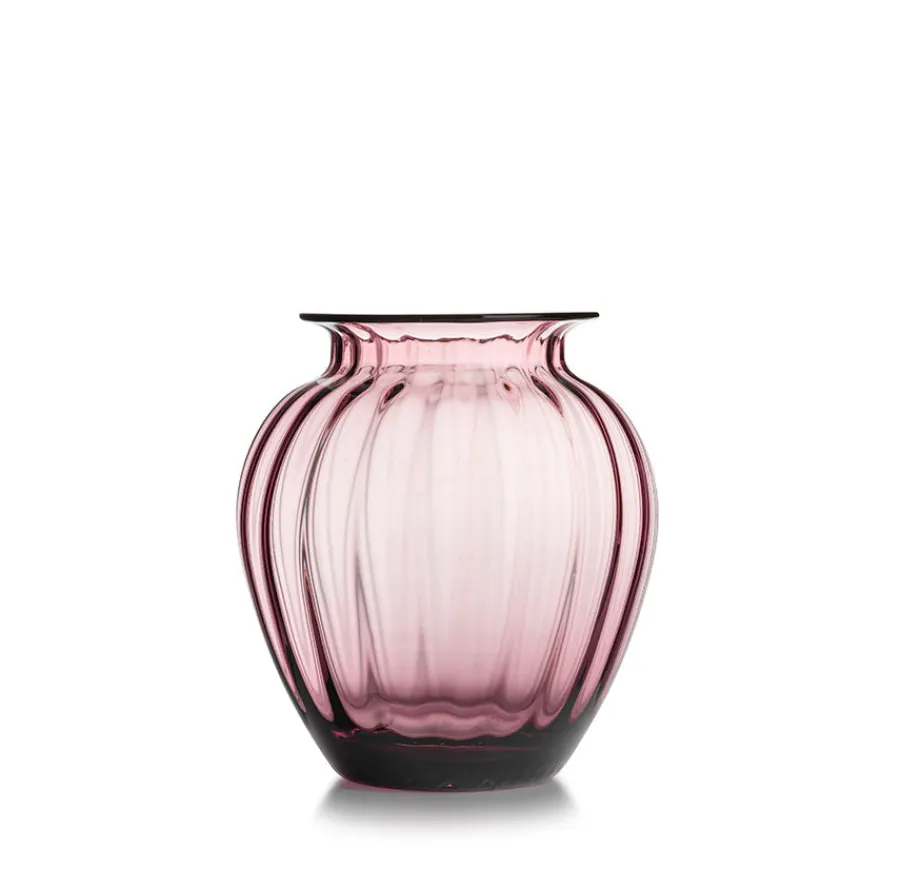 Dekor|Vaser>HADELAND GLASSVERK Emily Vase 23cm Rosa Optikk