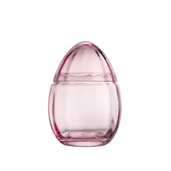 Skåler>HADELAND GLASSVERK Glassegg m/Lokk Rosa 15cm