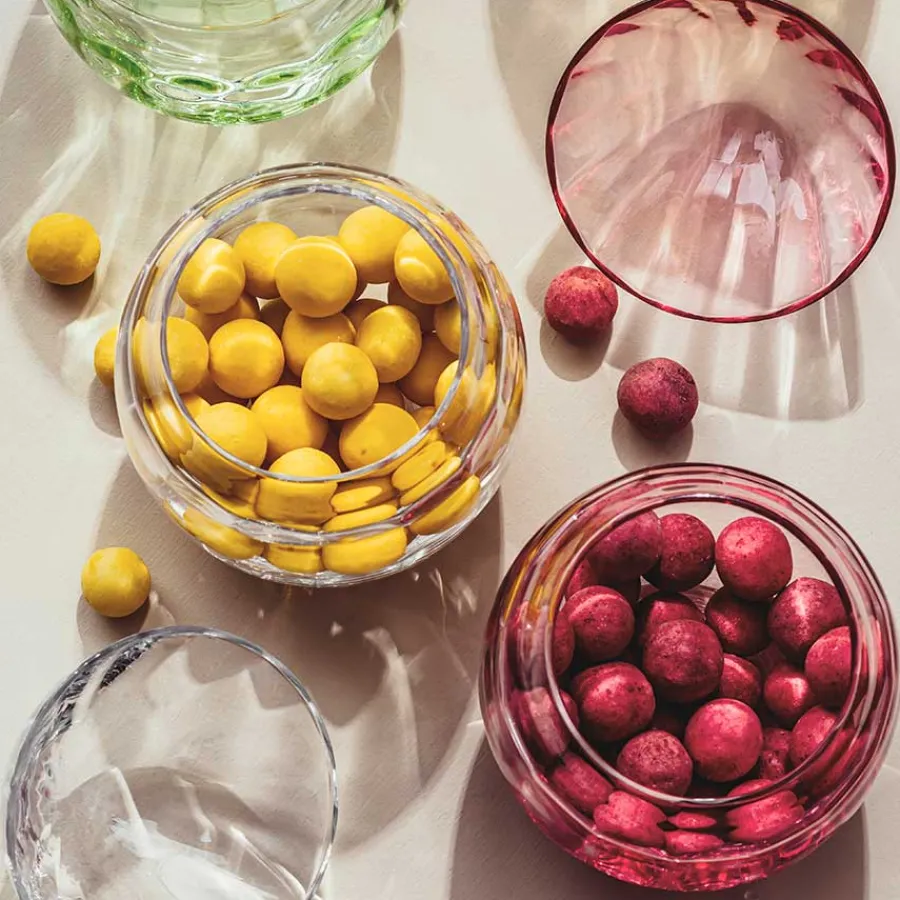 Skåler>HADELAND GLASSVERK Glassegg m/Lokk Rosa 15cm