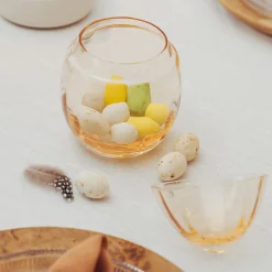 Skåler>HADELAND GLASSVERK Glassegg Gul 15cm