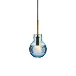 Taklamper|Lamper Fra Hadeland Glassverk>HADELAND GLASSVERK Krystallkule Taklampe Skjær Stålblå