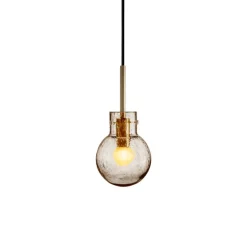 Taklamper|Lamper Fra Hadeland Glassverk>HADELAND GLASSVERK Krystallkule Taklampe Soda Kakao