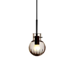 Taklamper|Lamper Fra Hadeland Glassverk>HADELAND GLASSVERK Krystallkule Taklampe Stor Stjerne Kakao