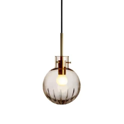 Taklamper|Lamper Fra Hadeland Glassverk>HADELAND GLASSVERK Krystallkule Taklampe Stor Stjerne Kakao