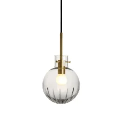 Taklamper|Lamper Fra Hadeland Glassverk>HADELAND GLASSVERK Krystallkule Taklampe Stor Stjerne Klar