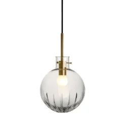 Taklamper|Lamper Fra Hadeland Glassverk>HADELAND GLASSVERK Krystallkule Taklampe Stor Stjerne Klar