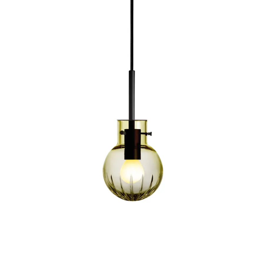 Taklamper|Lamper Fra Hadeland Glassverk>HADELAND GLASSVERK Krystallkule Taklampe Stor Stjerne Oliven