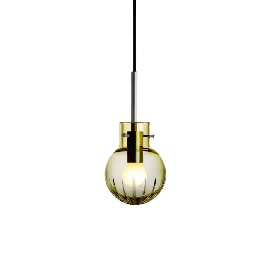 Taklamper|Lamper Fra Hadeland Glassverk>HADELAND GLASSVERK Krystallkule Taklampe Stor Stjerne Oliven