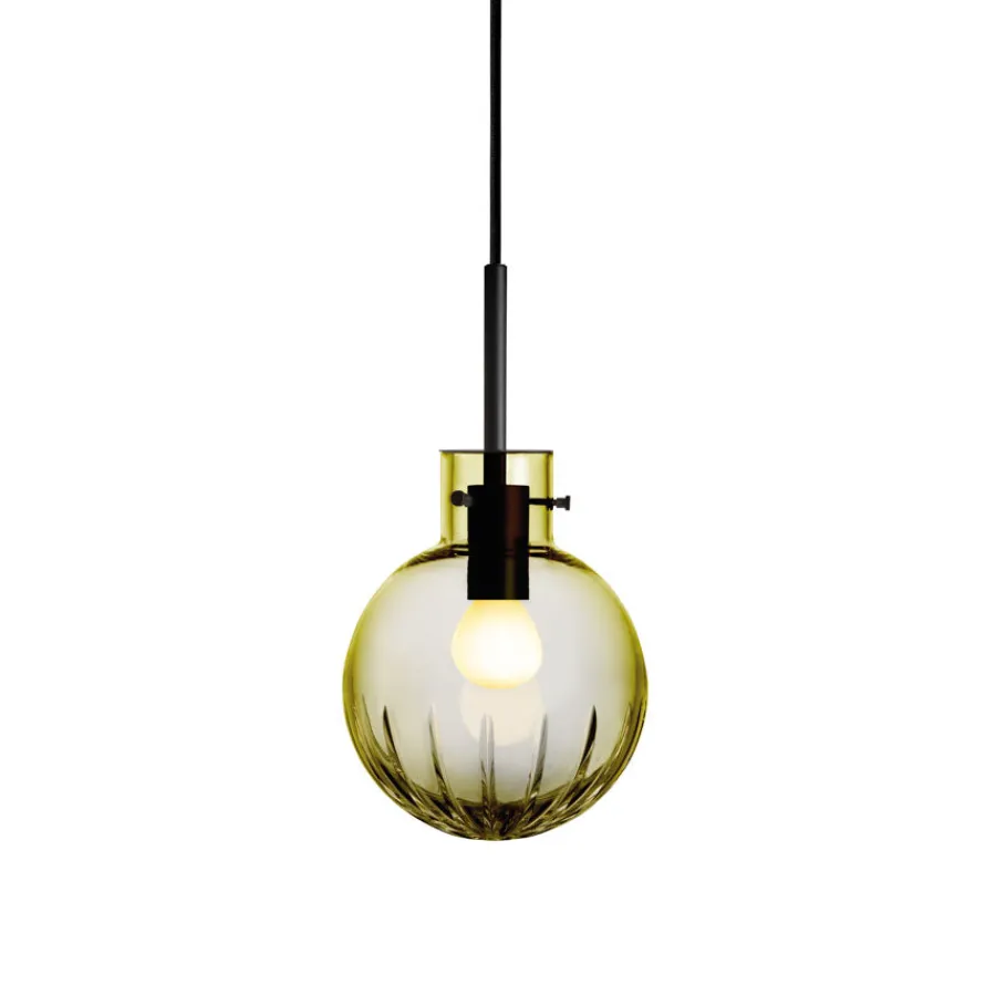 Taklamper|Lamper Fra Hadeland Glassverk>HADELAND GLASSVERK Krystallkule Taklampe Stor Stjerne Oliven