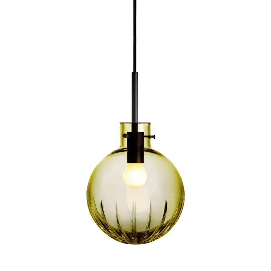 Taklamper|Lamper Fra Hadeland Glassverk>HADELAND GLASSVERK Krystallkule Taklampe Stor Stjerne Oliven