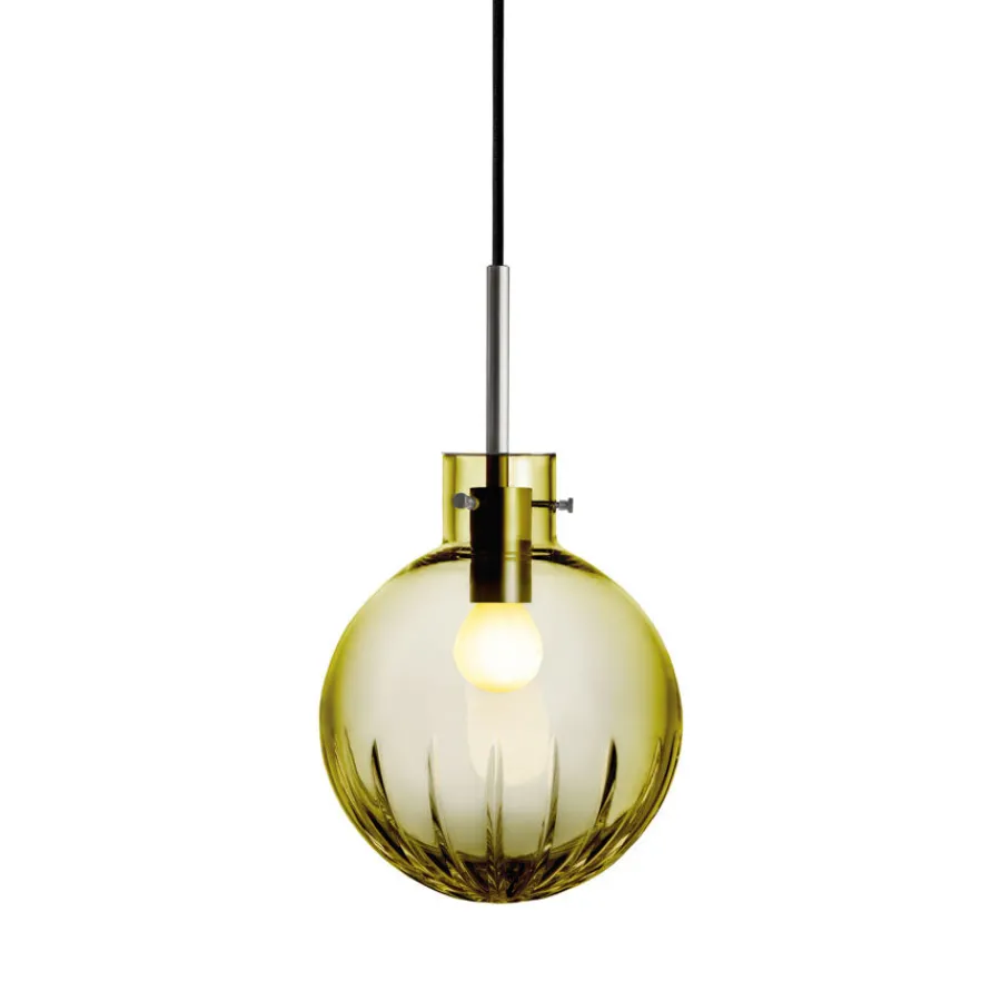 Taklamper|Lamper Fra Hadeland Glassverk>HADELAND GLASSVERK Krystallkule Taklampe Stor Stjerne Oliven