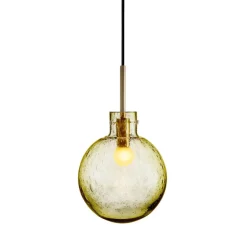Lamper Fra Hadeland Glassverk|Taklamper>HADELAND GLASSVERK Krystallkule Taklampe Soda Oliven