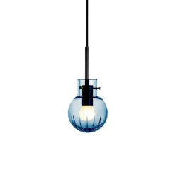 Taklamper|Lamper Fra Hadeland Glassverk>HADELAND GLASSVERK Krystallkule Taklampe Stor Stjerne Stålblå