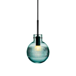 Taklamper|Lamper Fra Hadeland Glassverk>HADELAND GLASSVERK Krystallkule Taklampe Skjær Blågrønn