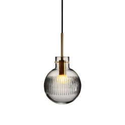 Taklamper|Lamper Fra Hadeland Glassverk>HADELAND GLASSVERK Krystallkule Taklampe Skjær Røkgrå