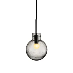 Taklamper|Lamper Fra Hadeland Glassverk>HADELAND GLASSVERK Krystallkule Taklampe Soda Røkgrå