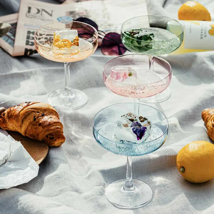 Champagne>HADELAND GLASSVERK Odyssé Cavaskål 25cl 2pk Grønn