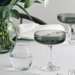 Champagne>HADELAND GLASSVERK Odyssé Cavaskål Røkgrå 25cl 2pk