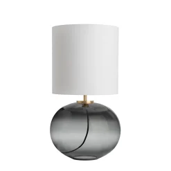 Bordlamper|Lamper Fra Hadeland Glassverk>HADELAND GLASSVERK Senja Bordlampe Røkgrå